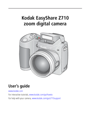 User's Manual For Kodak Easyshare Z710 - browntracker